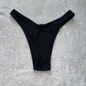 Black high cut bikini bottoms